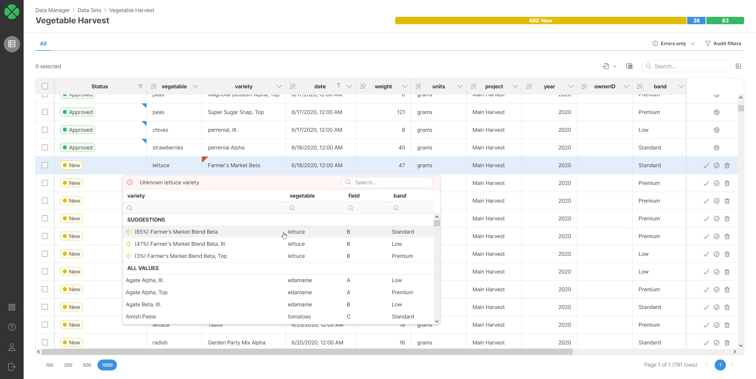 Lookups in Data Manager.