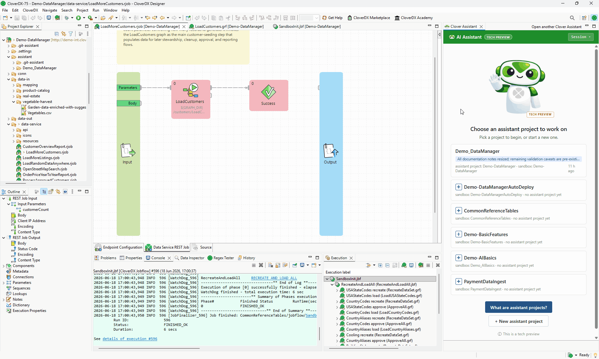 CloverDX AI Assistant in Designer.